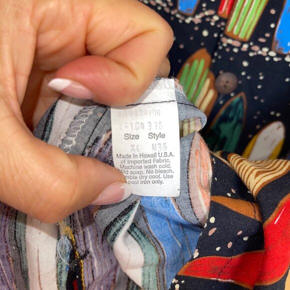 Kahala John Severson Mens Shirt Size XL Multicolor Surfboards Hawaiian - Picture 8 of 11